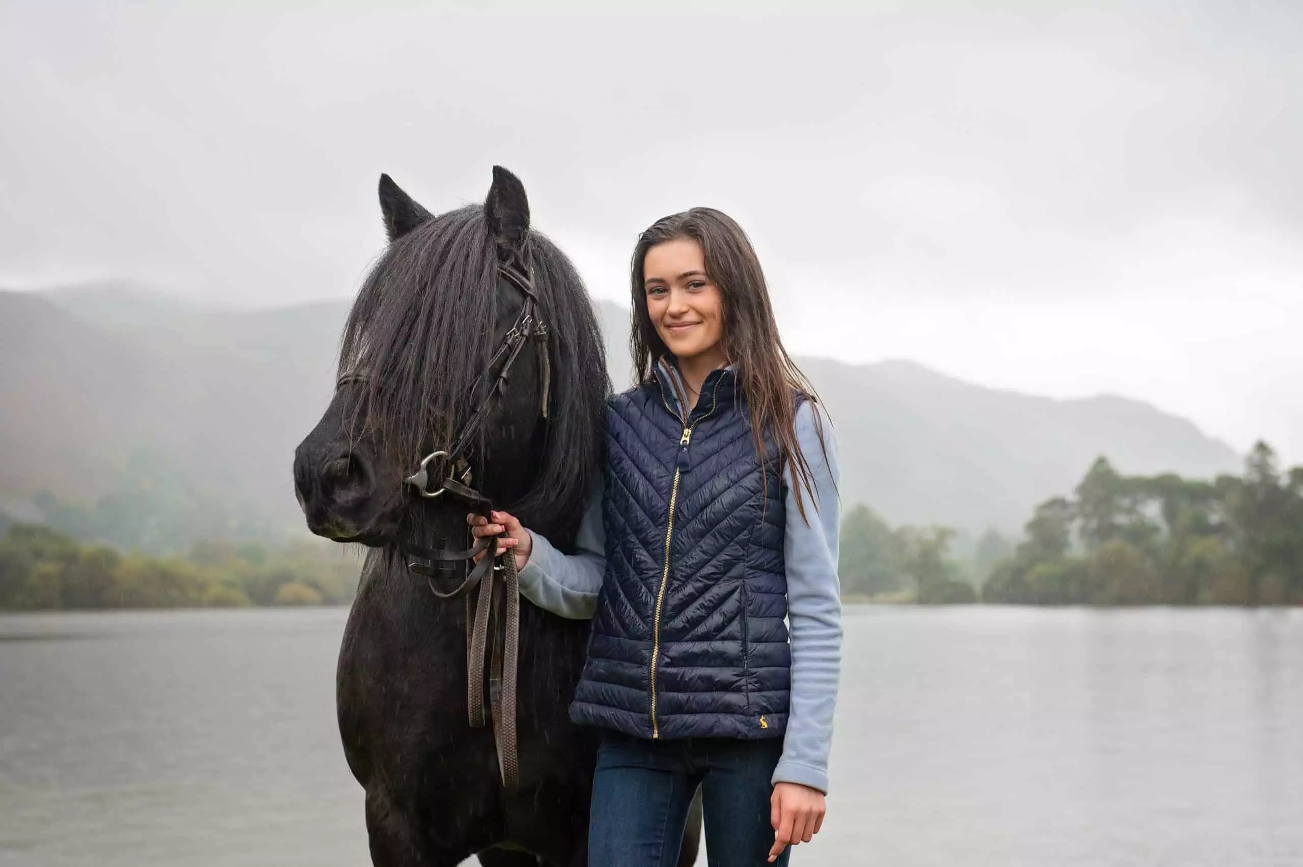 Lake District - horse photoshoot session in the Rain.