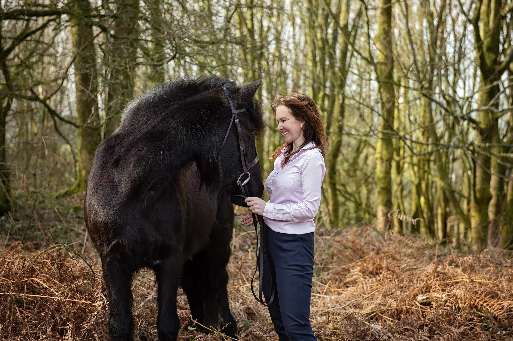 No posing - just be yourself. Natural, horse photoshoot.